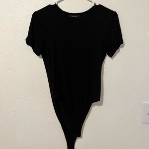 Black bodysuit with snaps